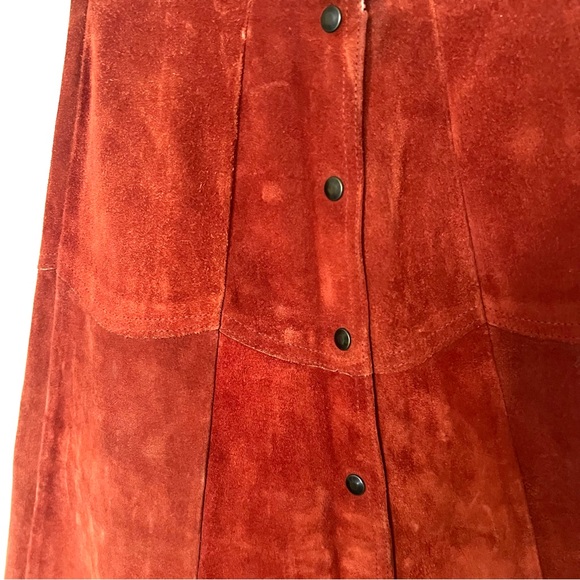 Vintage Suede Western Midi Skirt - Picture 5 of 7